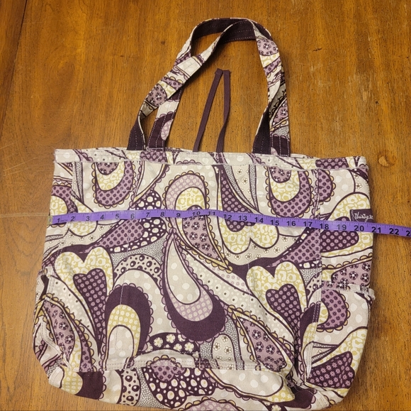 Thirty-One Retro Metro Purple Paisley Tote Bag - Picture 5 of 6